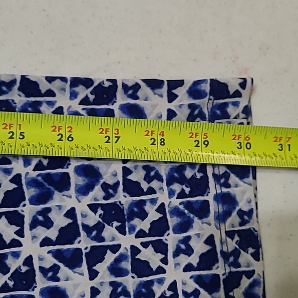 Ruby Rd Blue Geometric Sleeveless Jumpsuit size Large - Picture 10 of 12